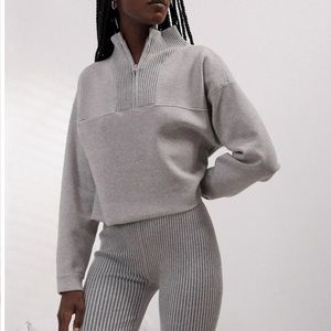 Lunya Cozy Cotton Silk Zip Pullover